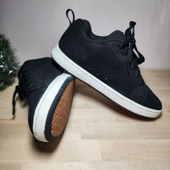 DC NET SE BLACK WHITE MEN SHOES SIZE 9 Skatboarder - Picture 3 of 8